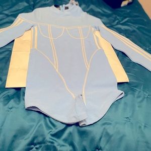 Ivy Park terry blue romper size small